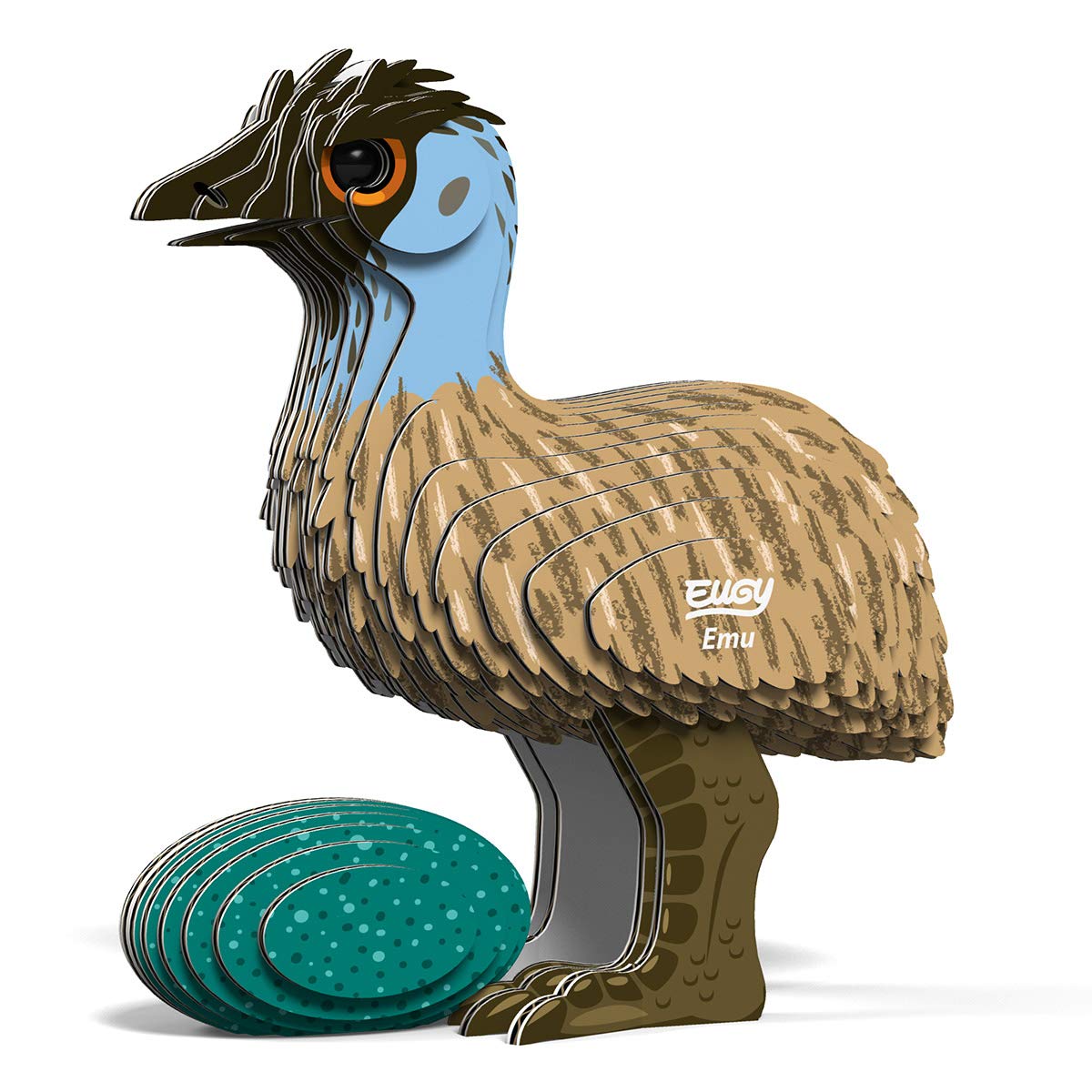 Eugy Emu 3D Puzzle, 25 Piece Eco-Friendly Educational Toy Puzzles For Boys, Girls & Kids Ages 6+