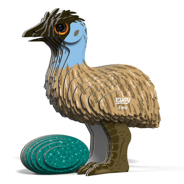 Eugy Emu 3D Puzzle, 25 Piece Eco-Friendly Educational Toy Puzzles For Boys, Girls & Kids Ages 6+