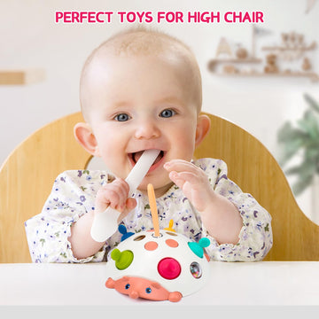 Warm Feather Baby Montessori Toys For 6-12 12-18 Months Sensory Toys For Toddlers 1-3 Baby Toys For High Chair Car Seat Stroller