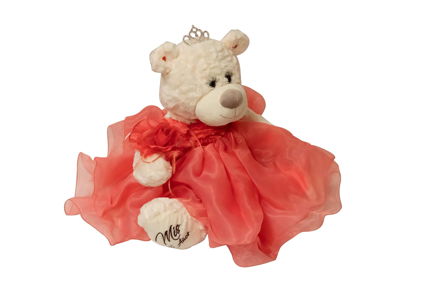 Kinnex Collections By Amanda 20' Quince Anos Quinceanera Last Doll Teddy Bear With Dress (Centerpiece) ~Flamingo~ B16831-20