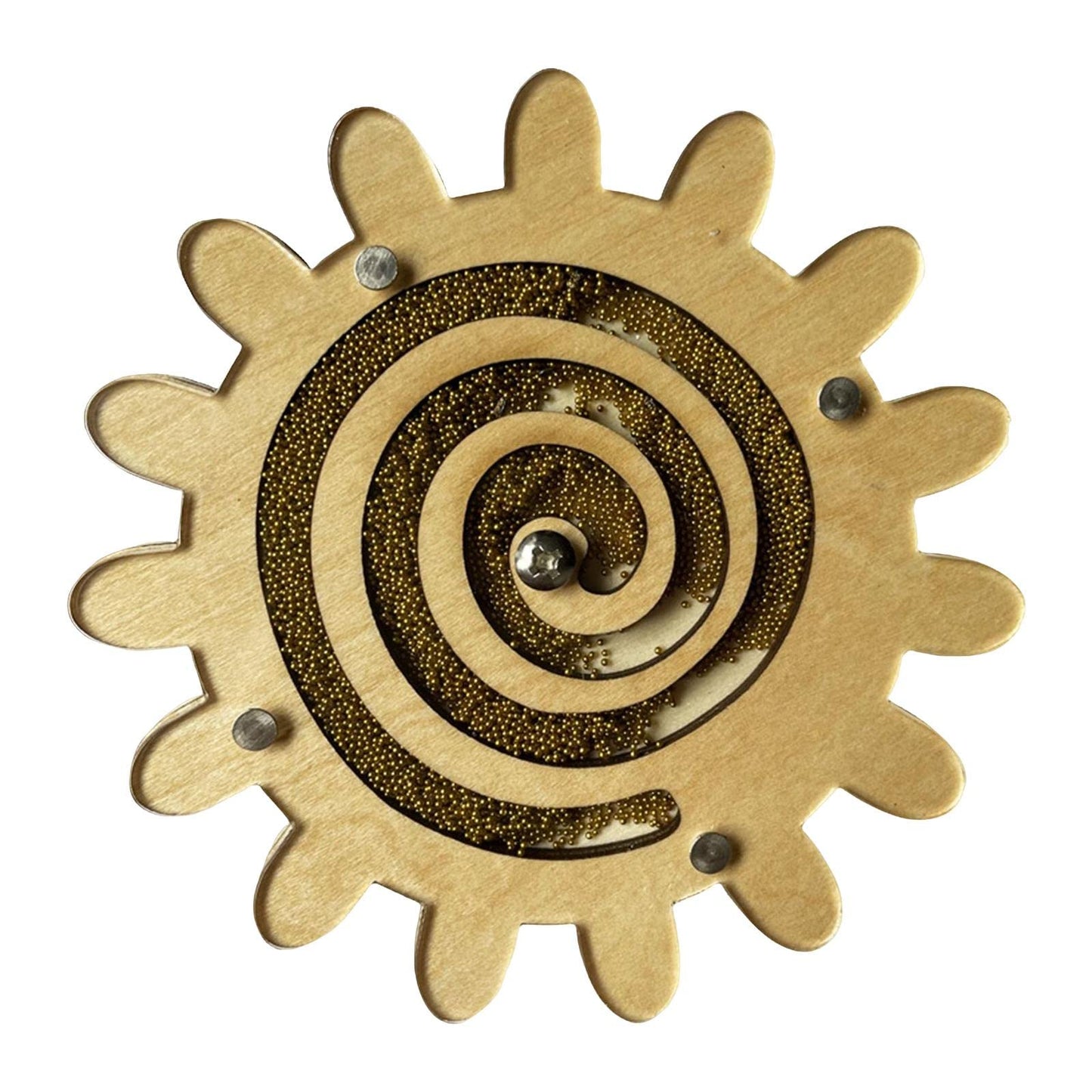 Calandis Sensory Board Toy Learning Activities Gears Puzzles For Nursery Unisex Gold | Developmental Baby Toys | Toys For Baby