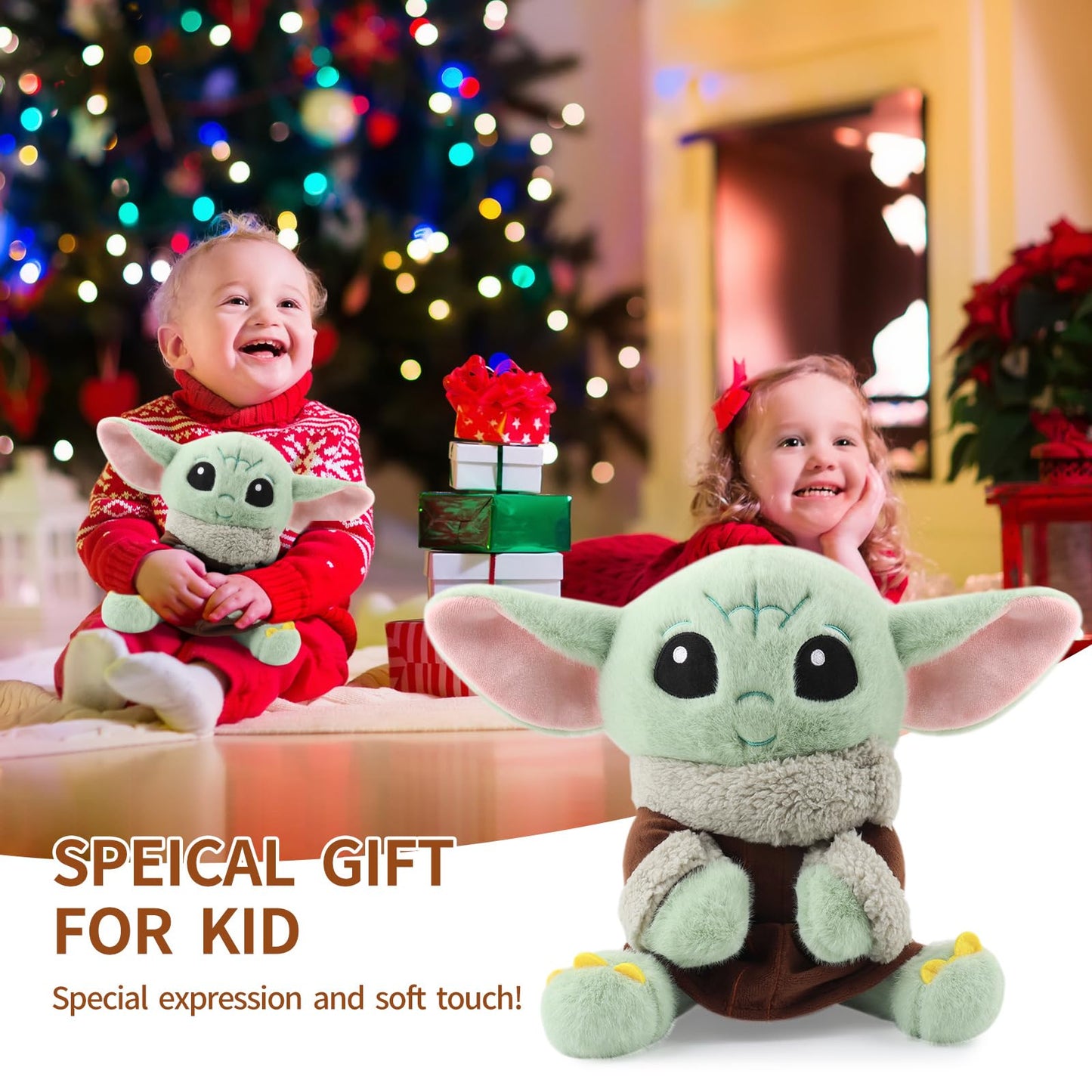 Baby Yoda Plush Toys Stuffed Baby Yoda Plush Cute Yoda Doll For Child Stuffed Animals Travel Toys For Kids(10 Inch)