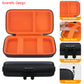 Elonbo Carrying Case for TEBIYOU/ Great Boy/ Beico Handheld Game Console Retro Video Games  Portable Gaming Player Travel Storage Cover  Mini Arcade Electronic Toy Holder Bag  Black+Inside Orange