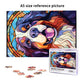Havanese Dogs Lovers Stained Colorful Glass 1000 Pieces Art Painting Wooden Puzzle For Kids Adults, Birthday Mother'S Father'S D
