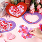 Realspring 24 Sets Valentines Day Crafts for Adults Conversation Suncatcher Crafts Kit Valentines Heart Cutout DIY Tissue Paper