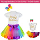 Zita Element Rainbow Clothes And Hair Accessories For American 18 Inch Girl Doll Matching Girls Outfits - 2 Cotton Shirts, 2 Rainbow Tutu Skirts And 2 Bow Hair Clips For Kid Girl Birthday Gift.