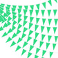Tatuo 820 Ft 500 Pcs Pennant Banner Flag String Hanging Triangle Bunting Flag For Party Celebration Holiday Wedding Decoration, 10 Set (Green)