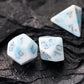 Hddais Polyhedral Dice Sets 7-Die Rpg White Dnd Dice For Dungeons And Dragons Role Playing Games And Tabletop Game (White Blue)