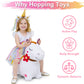 iPlay, iLearn Bouncy Pals Inflatable Hopping Horse Toy, Plush, Large, White, Birthday Gift for Toddlers 18-24 Months, 2-5 Years