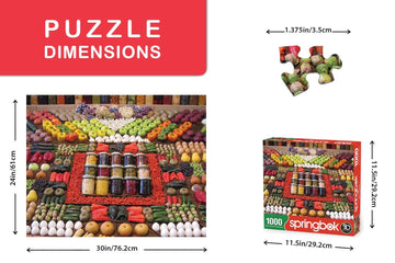 Springbok Puzzles - Farm Fresh - 1000 Piece Jigsaw Puzzle - Large 30 Inches By 24 Inches Puzzle - Made In Usa - Unique Cut Interlocking Pieces