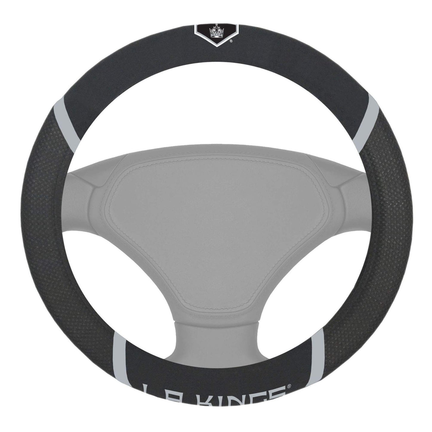 FANMATS 17165 Los Angeles Kings Embroidered Steering Wheel Cover 15x15