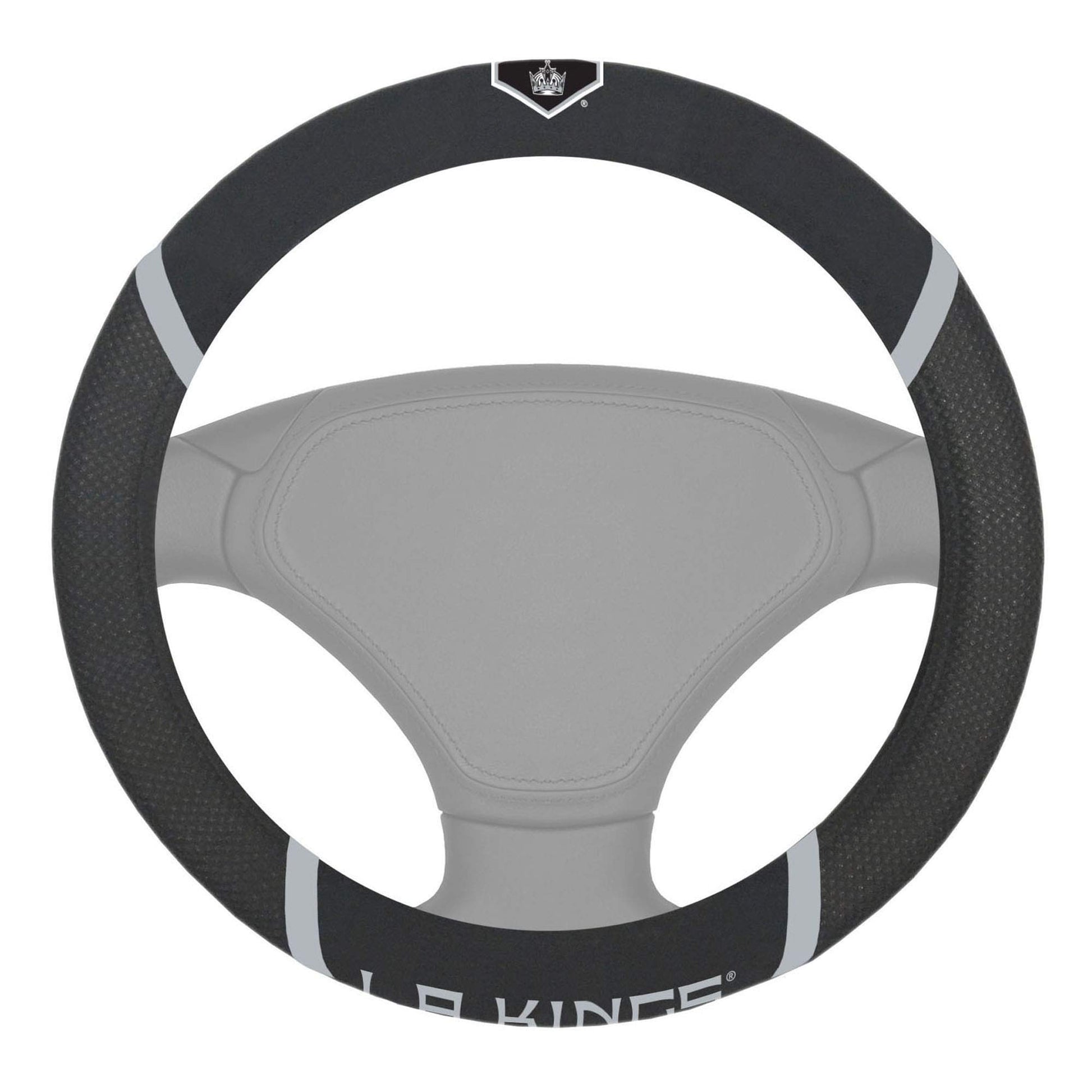 FANMATS 17165 Los Angeles Kings Embroidered Steering Wheel Cover 15x15