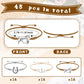 Sureio 48 Pcs Horse Rope Braided Bracelet Gifts Bulk Horse Goodie Party Favors Western Cowgirl Cowboy Adjustable Wedding Bridal