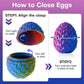 FYEFKJSA 3D Printed Dragon Eggs with Dragon Inside - 12Inch Articulated Fidget 3D Printed Animals  Interesting Decorative Gift  Easter Basket Essentials Stuffers (Laser Purple)