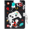 Wernnsai Kids Diary For Boys Game Journal - Kids Luminous Journal Boys Video Game Diary, School A5 Lined Memos Writing Drawing Notepad With Lock And Keys, Gaming Notebook Birthday Christmas Gift