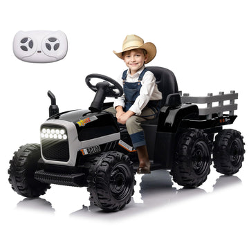 BCARORUR 24V Ride on Tractor with Remote Control, 24V Ride on Toy for Big Kids 3+, Kids Electric Vehicles Power Car Wheels with 