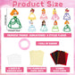 QOUBAI 32 Sets Princess Suncatchers Craft Kit DIY Window Stained Glass Effect Princess Paper Crafts Home School Classroom Decora