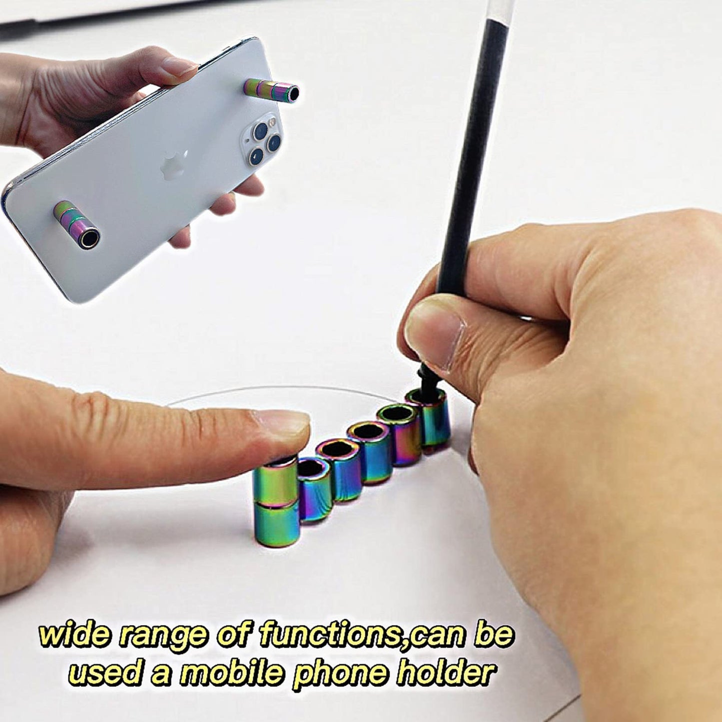 Decompression Magnetic Metal Toy Pen,Multifunctional Deformable Capacities Touch Screen Ballpoint PenIntellectual Learning and S