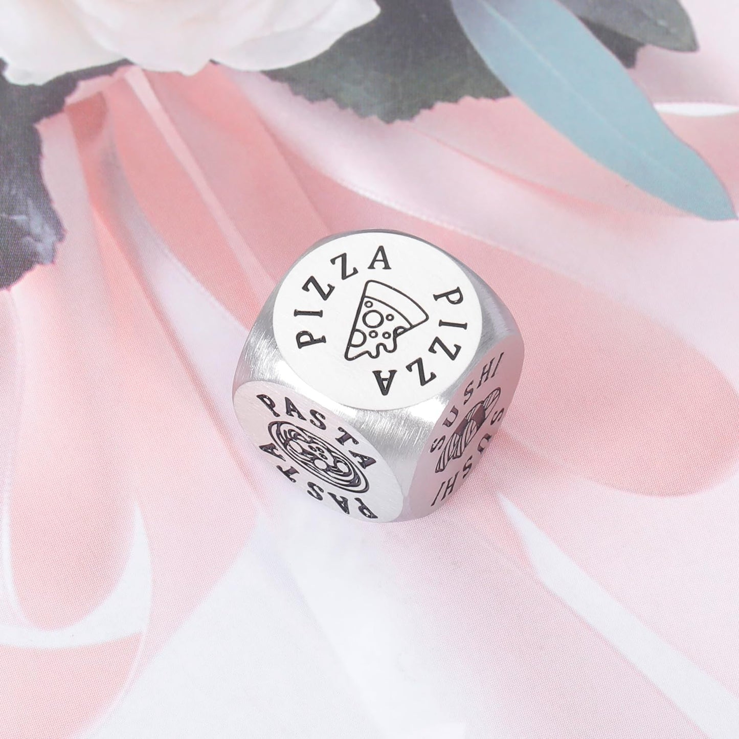 Date Night Gifts for Couples 11th Anniversary Steel Birthday Gifts for Wife Husband Girlfriend Boyfriend Food Decision Dice Chri