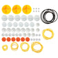 EUDAX 2mm Hole Plastic Belt Pulley Gears Combination Modulus Package Rubber Belts Band Plastic Model Accessories for DIY Robots