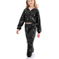 Lolanta Girls Sequin Jacket Dance Trouser Sequin Black Dance Outfits Spring Coat Hip-Hop Dance Costume (Black, 5-6 Years)