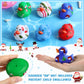 Vinsot Christmas Rubber Ducks Bulk Mini Christmas Bath Toys Snowflake Santa Hat Candy Cane Christmas Tree Print Ducks Xmas Rubber Duckies for Bath(48 Pieces)