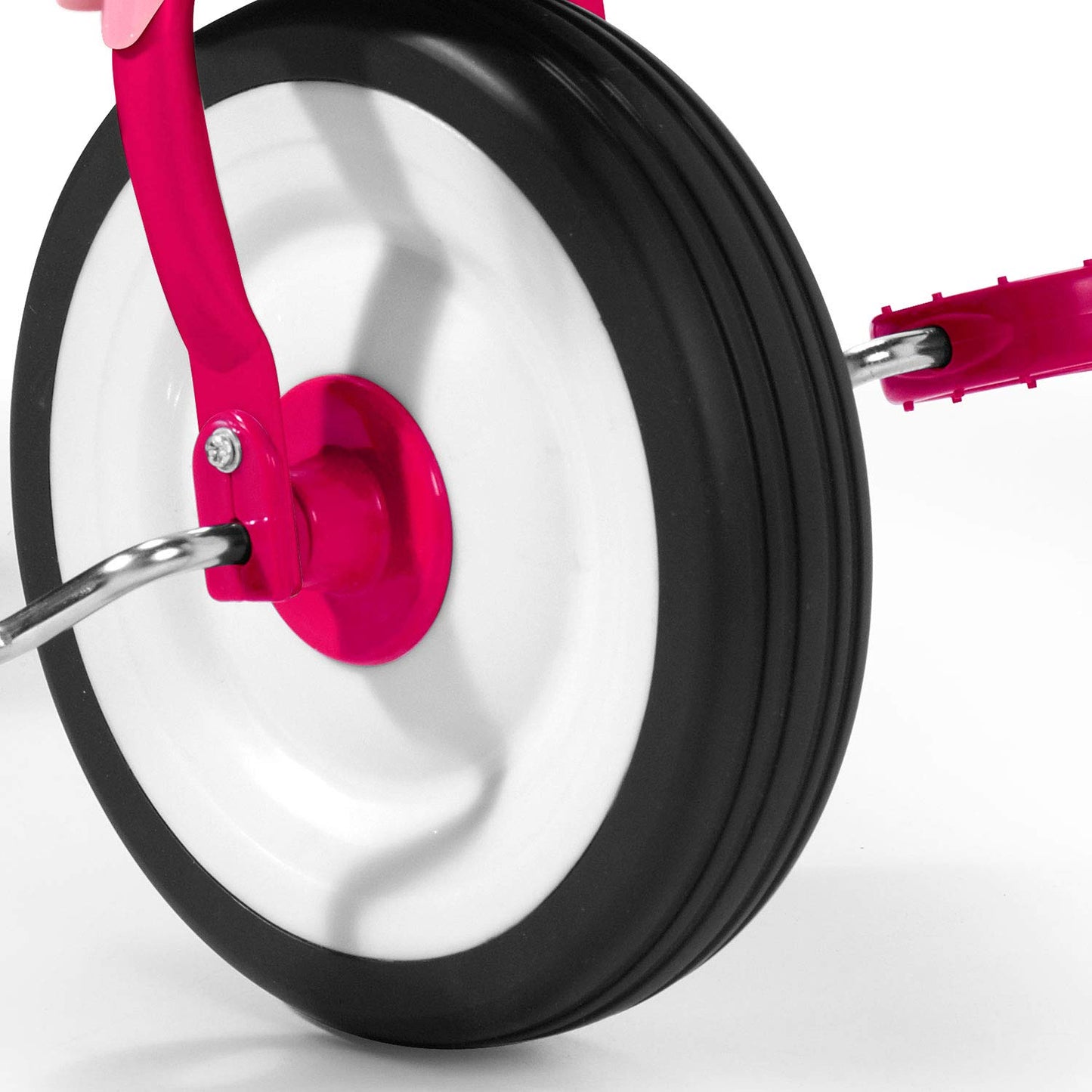Radio Flyer 415PS Kids Trike - Adjustable Steel Frame, Pink, 15.35"L x 14.76"W x 21.26"H, Storage Bin & Handle Streamers