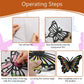 ZEELONA 24 Pack Butterfly Crafts Kit Stained Glass Effect Tissue Paper Suncatchers DIY Spring Ornaments Window Clings Stickers A