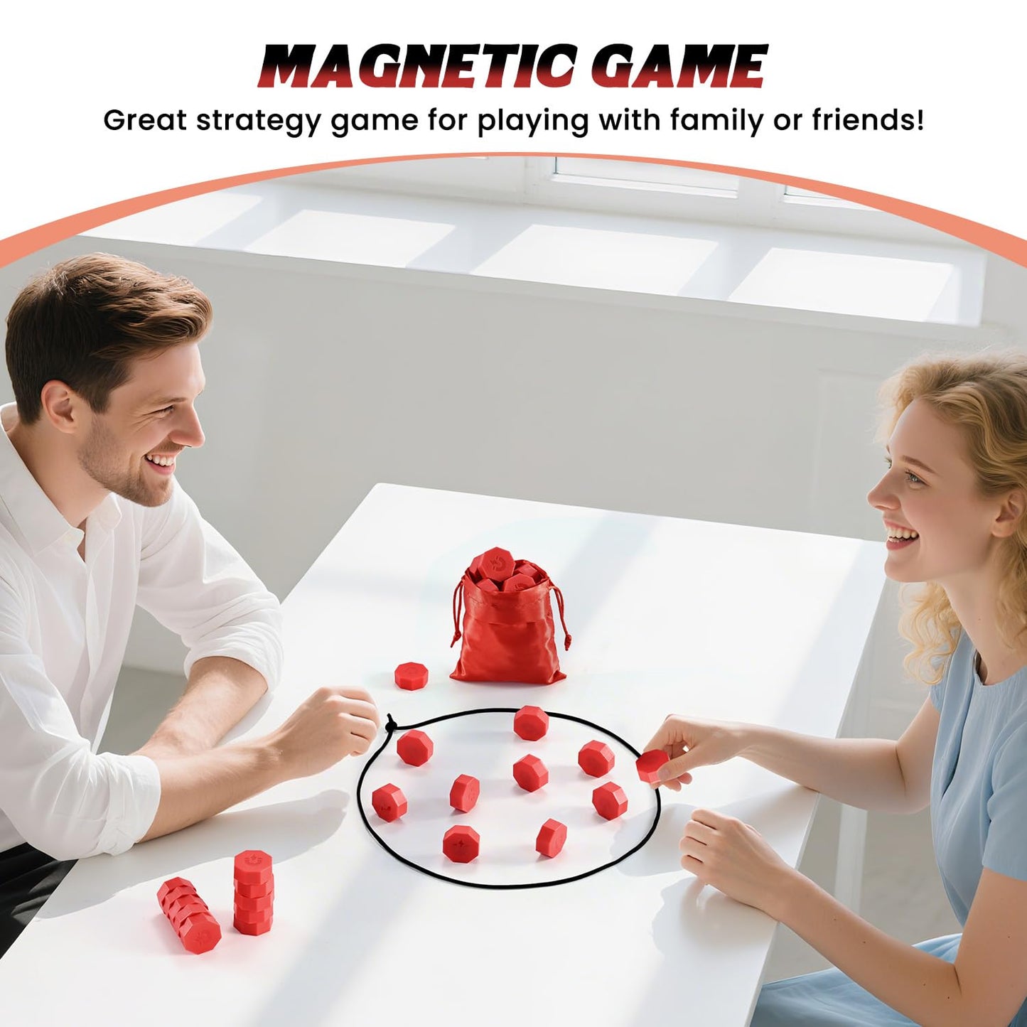 LULQZ Magnetic Chess Game, Compact Strategy Board Game for Kids & Adults, Durable Plastic, Ideal Family Fun
