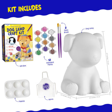 Laoese Paint Your Own Dog Lamp Kit, Art Supplies Arts & Crafts Kit, Painting Kit For Kids 6-12, Arts And Crafts For Kids Ages 8-