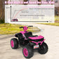 Costzon Kids Atv, 12V Battery Powered Electric Vehicle W/Led Lights, High & Low Speed, Horn, Music, Usb, Treaded Tires, Ride On Car 4 Wheeler Quad For Boys & Girls Gift, Ride On Atv (Pink)