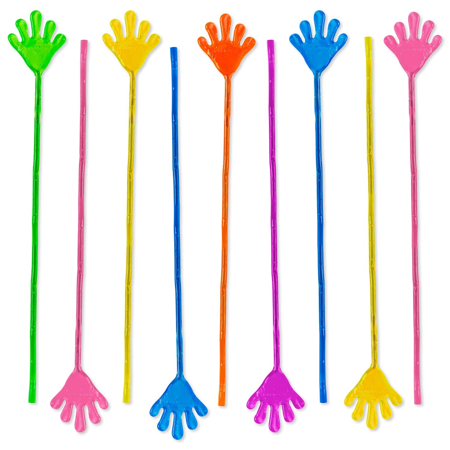 Super Z Outlet Vinyl Glitter Mini Sticky Hands Toys for Children Party Favors, Birthdays - 1 1/4 (72 Count)