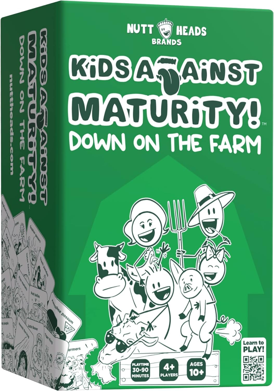 Kids Against Maturity Card Game - Farm Edition, Hilarious Family Fun, Model KAM-FARM, Paper Material
