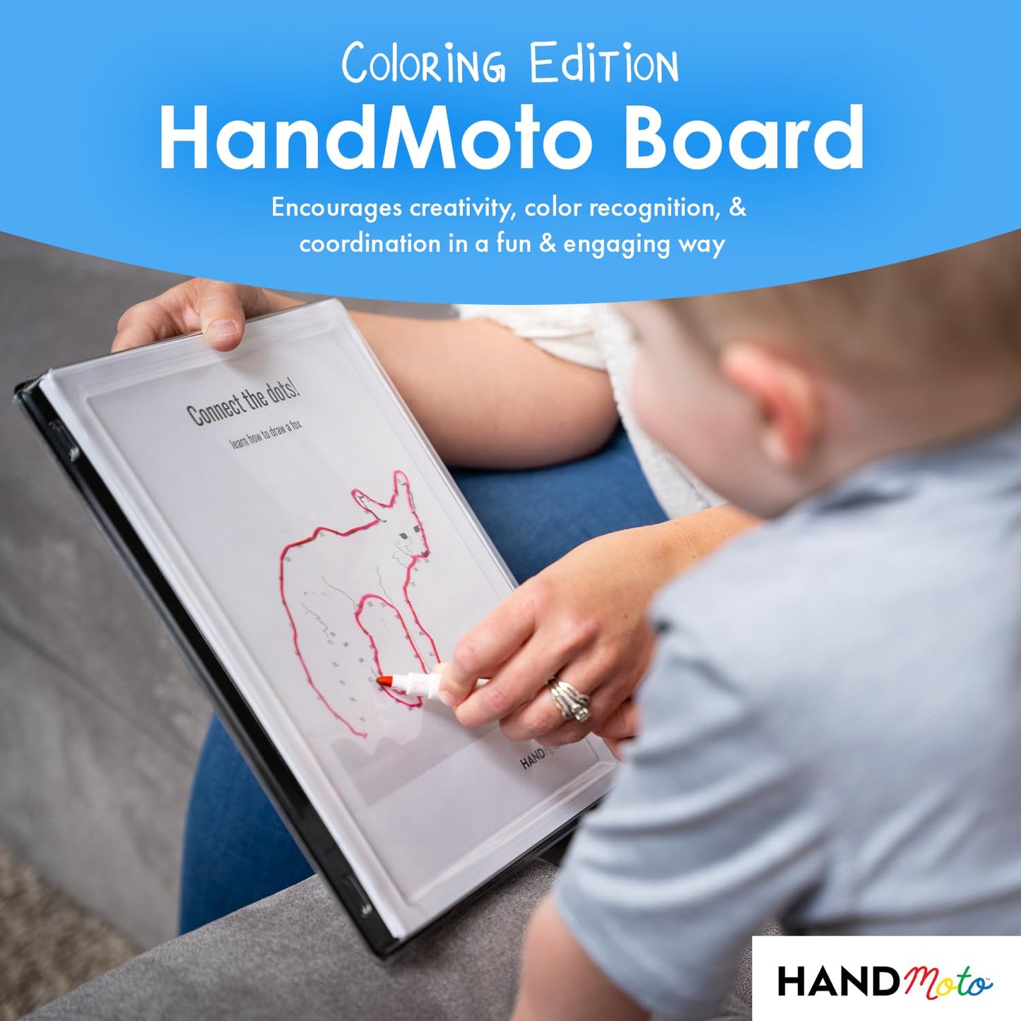 Handmoto Preschool Learning Activities Drawing Board - Dry Erase Board For Kids - Educational Toys For 3+ Year Old - Handheld Tr