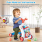 Baby Walker 5 In 1,Vatos Sit-To-Stand Learning Walker,Assemble As Scooter/Balance Bike/Push Walker/Activity Table/Detachable Panel,Push Walkers Toys With Music For Toddlers Infant Boys Girls