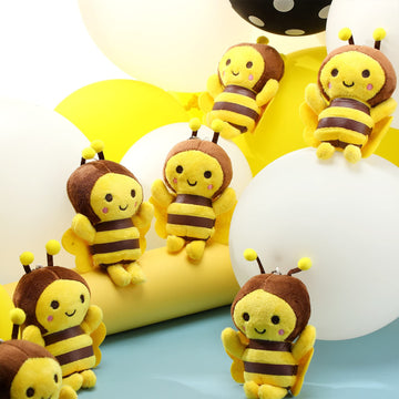 8 Pcs 5 Inch Stuffed Bees Plush Soft Small Bee Stuffed Animal Realistic Cartoon Little Honey Toy Adorable Doll For Birthday Party Decorations Diy(Vivid Style)