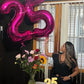 Hot Pink 5 Balloon, Number Balloons 40 Inch, 5Th Birthday Balloon Decorations, Hot Pink Party Supplies, 5 Number Balloons, Numbe