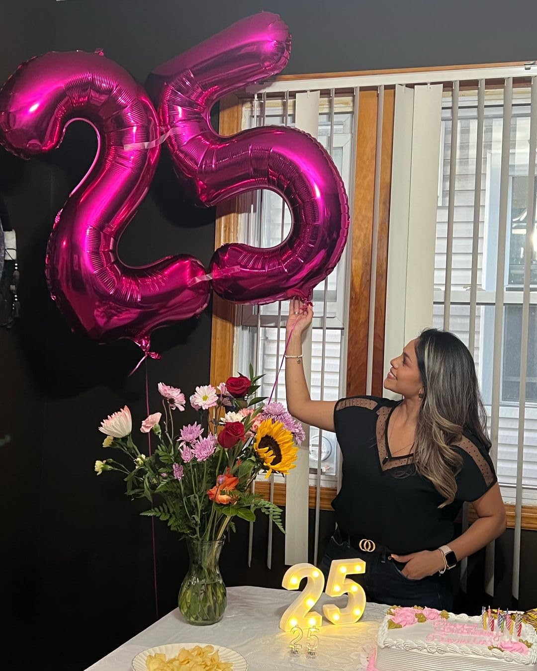 Hot Pink 5 Balloon, Number Balloons 40 Inch, 5Th Birthday Balloon Decorations, Hot Pink Party Supplies, 5 Number Balloons, Numbe