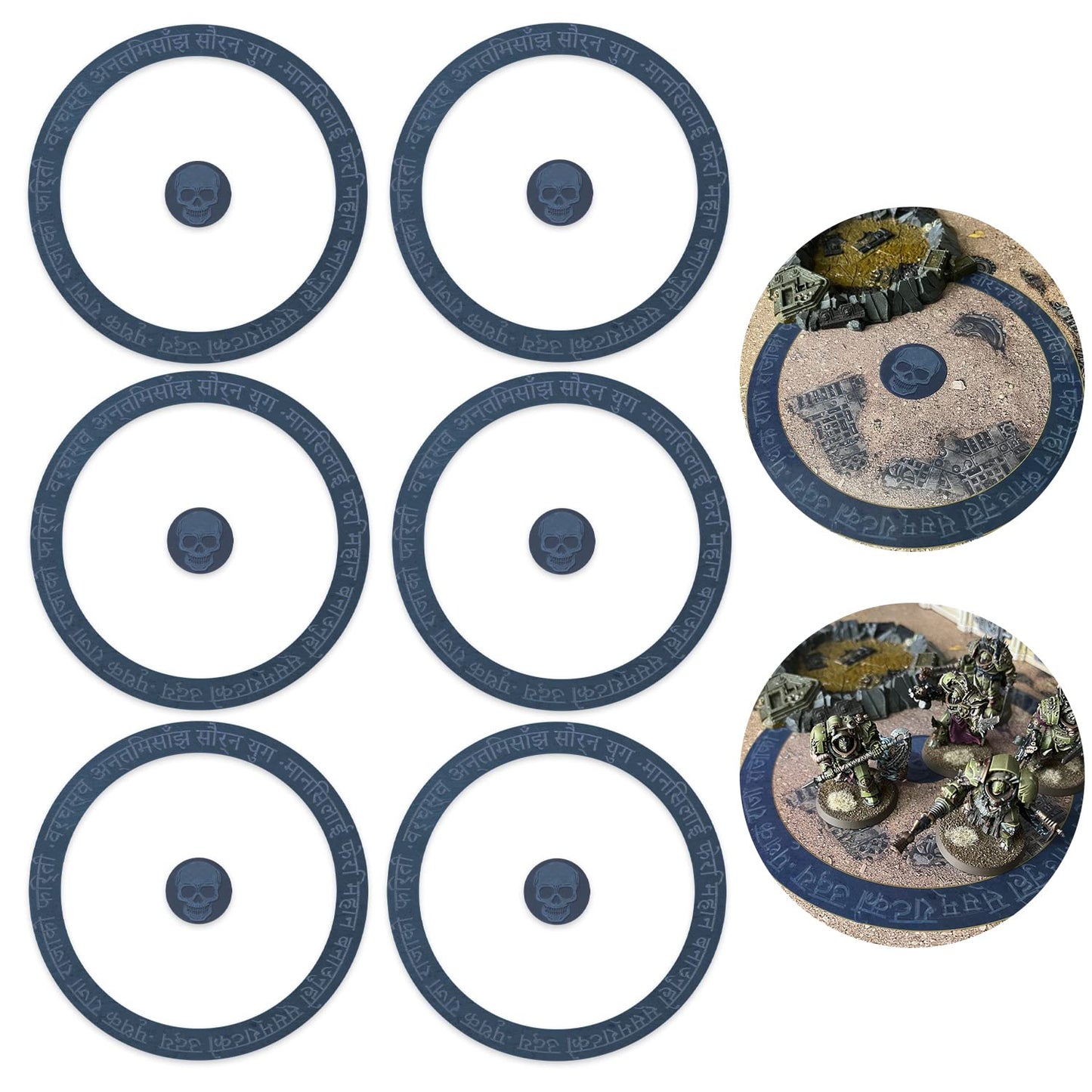Jucoci Objective Point Markers 6Pcs Set Objective Marker Compatible With Wh40K Wargame (Miniature Not Included), Blue