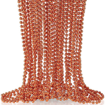 Orange Oval Bead Necklaces (30'') - Pack Of 50 - Gorgeous & Attention-Grabbing, Perfect for Parties, Fun Events & Stylish Fashio