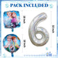 Maxiuss Frozen Party Decorations Kit - 13 Pieces, Including Snowman Balloon, For 6 Year Old Birthday Party