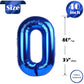 Metallic Blue Number 0 Balloon 40 Inch, 0 Balloon Numberfor 10Th 20Th 30Th 40Th 50Th 60Th Birthday Decorations, Navy Blue Party