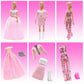 15 Pieces 11.5 Inch Girl Dolls Fashion Pack 6 Set Doll Clothes Include Chic Suits Party Gown Sequin Outfit Stylish Dress 6 Pairs Of Shoes 3 Accessories For Storytelling Girl Dolls Clothing(No Doll)