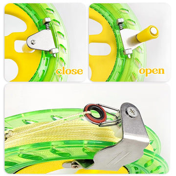 Kaiciuss 7.2 Inch Kite Reel Winder With Line, Kite String Reel For Kids & Adults, Easy To Use Kite String And Spool, It Comes With Durable Kite Thread And Connector (Green)