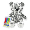 PLUSHOLOGY Color Me Plush New York Teddy Bear Stuffed Animal; Color and Wash Over and Over Plush for Kids 3 Years Old to mature-themeds; Child-Safe Washable Markers Included (8.5 Tall When Seated)
