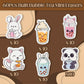 BZaber Bubble Tea Mini Eraser for Kids Bulk Christmas Winter Gifts 60Pcs Cute Kawaii Panda Rabbit Cat Boba Cup Pencils Erasers 3
