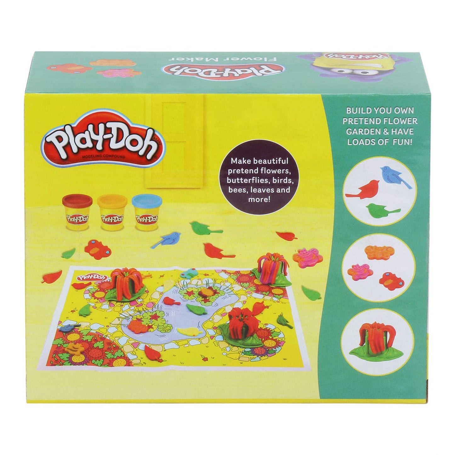 PlayDoh Flower Maker Toy For Kids 3 Years And Up With 3 NonToxic Colors