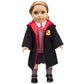 9Pc Hermione Granger Inspired Outfit- 18' Doll Clothes & Accessories Compatible W American Girl Dolls- School Uniform Set Includes Shirt, Skirt, Sweater, Tie, Socks, Robe, & Shoes- Gift Set For Girls