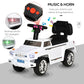 Aosom Kids Ride On Push Car, Suv Style Sliding Walking Car For Toddle With Horn, Music, Working Lights, Hidden Storage And Anti-Dumping System, White