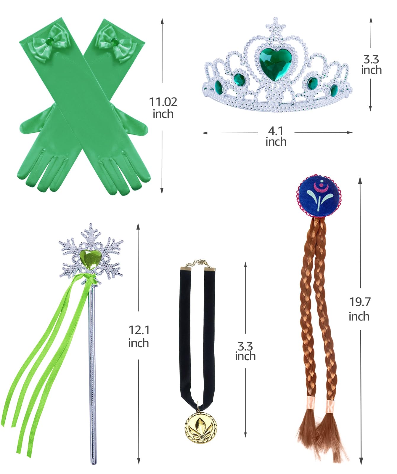 Sabbenia Princess Dresses For Girls Frozen Princess Costume Christmas Birthday Halloween Carnival Party Cosplay 4-5Y